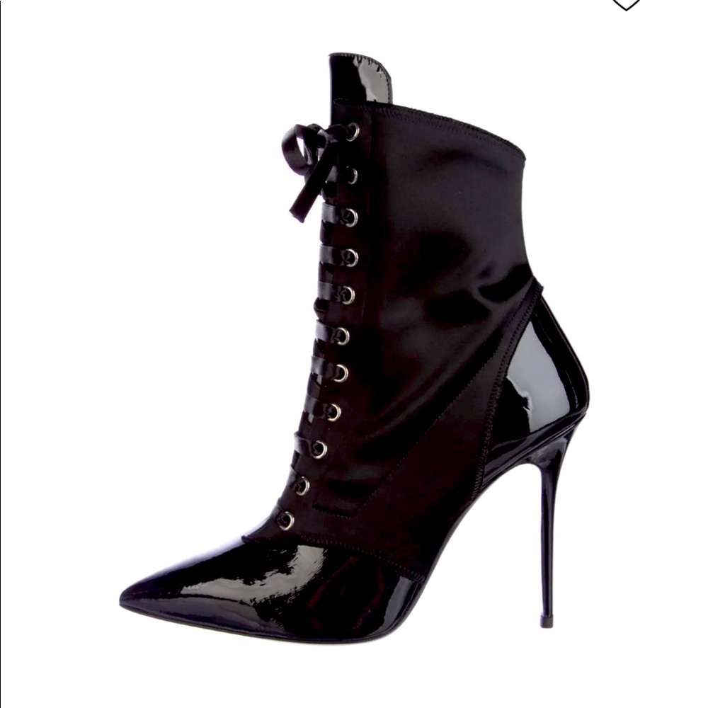 Giuseppe Zanotti Satin Lace-Up Boots Size IT 40 New with tag